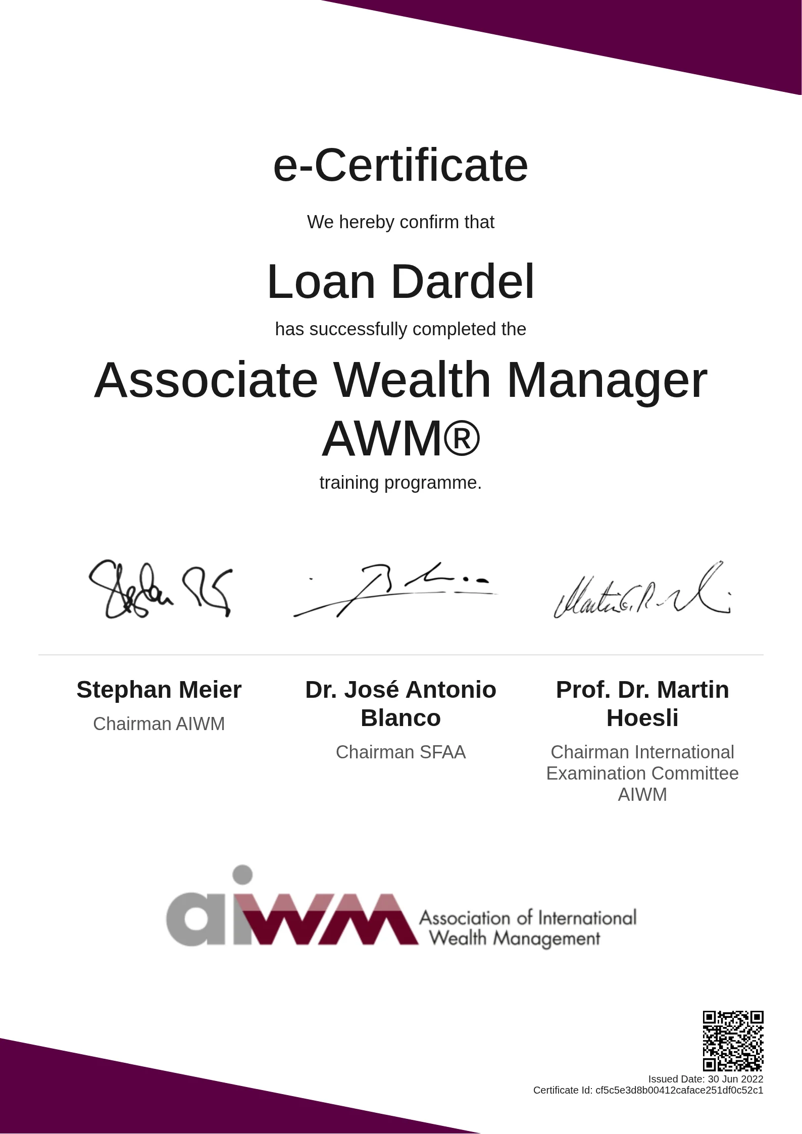 Loan Dardel | Associate Wealth Manager AWM®